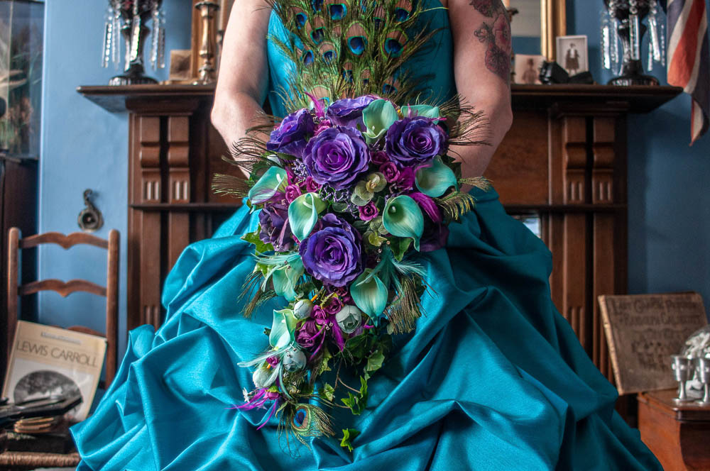 brides peacock flowers