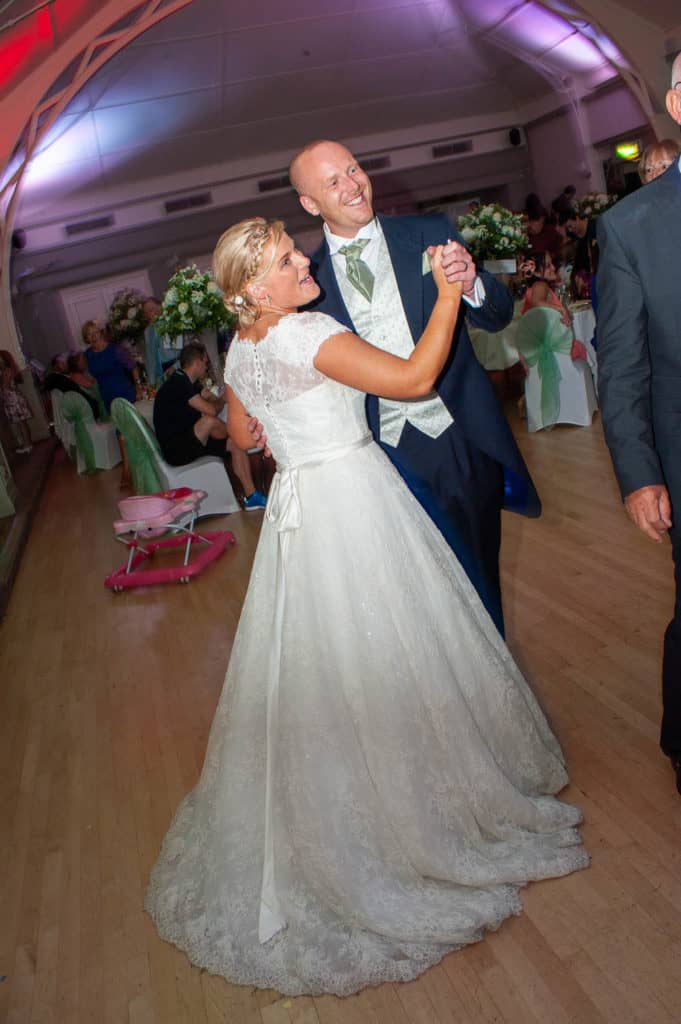 bride and groom take the dancefloor