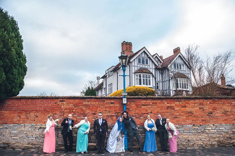 Yorkshire wedding photographer photograph of alternative wedding party